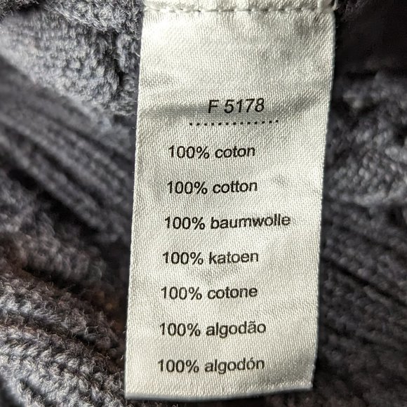 Lacoste V Neck Black 100% Cotton Sweater Size 40 - Picture 10 of 11